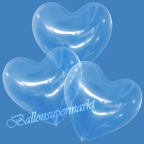 Herzluftballons-Transparent-40-45-cm-Dekoration-Ballon-Explosion-Popping-Balloon-Konfettiluftballon-3er