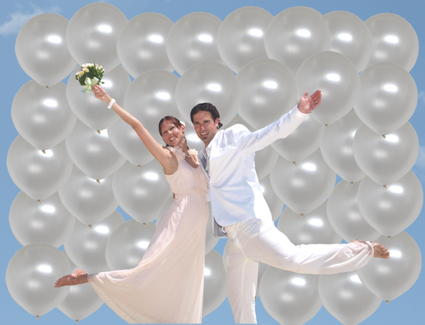 Hochzeitsfoto-Hochzeitspaar-Hintergrund-40-cm-Luftballons-Perlweiss