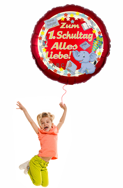 Hurra-Schule-Zum-1-Schultag-Alles-Liebe-grosser-roter-Luftballon-aus-Folie-zur-Einschulung