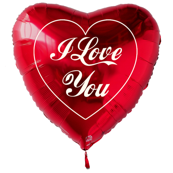 Valentinstag Liebesgrüße Geschenkidee I-Love-You-Jumbo-Herzluftballon-rot-ohne-Helium