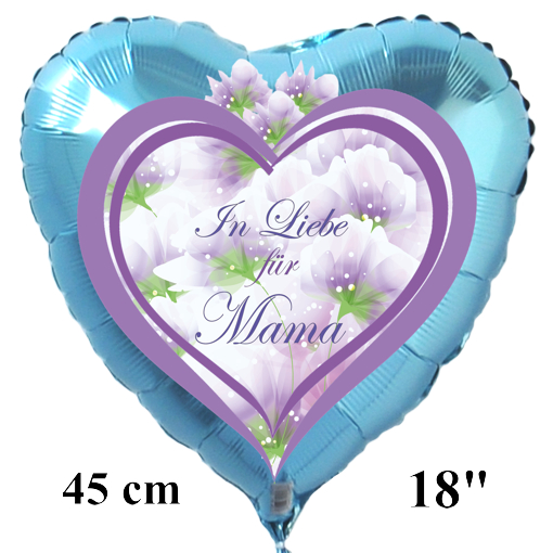 In-Liebe-fuer-Mama-Herzluftballon-hellblau-45-cm-zum-Muttertag-inklusive-Helium