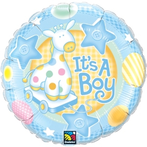 It-s-a-Boy-Rundluftballon-mit-Helium-zu-Babyparty-Geburt-Taufe