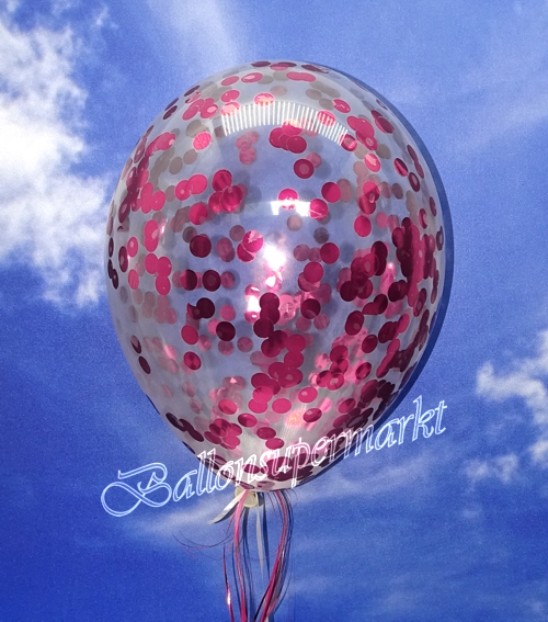 Jumbo-Luftballon-mit-Konfetti-Pink-Dekoration-Party-Fest-Hochzeit-Silvester