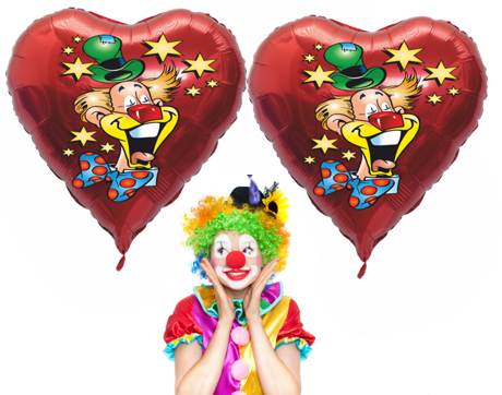 Karnevalsclown-Luftballons-zur-Karnevalsfeier-Herzballon-rot-mit-Helium