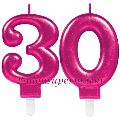 Kerzen-Pink-Celebration-Zahl-30-Kerze-zum-30.-Geburtstag-Jubilaeum-Tischdekoration