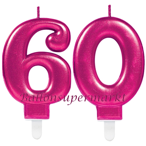 Kerzen-Pink-Celebration-Zahl-60-Kerze-zum-60.-Geburtstag-Jubilaeum-Tischdekoration