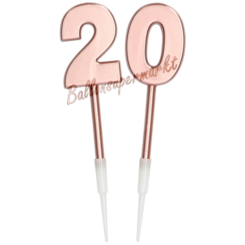 Kerzen-Rosegold-Zahl-20-Kerze-zum-20.-Geburtstag-Jubilaeum-Tischdekoration
