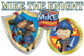 Kindergeburtstag Mike the Knight Partydekoration und Luftballons