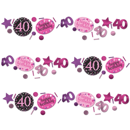 Konfetti-Pink-Celebration-40-Tischdekoration-zum-40.-Geburtstag-Fest-Feier