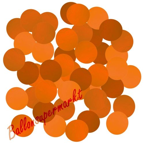 Konfetti-Punkte-Metallic-Orange-Tischdekoration-zu-Geburtstag-Party-Feier-Karneval-Fasching-Konfettiballons