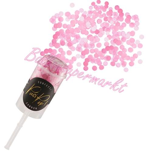 Konfetti-Push-Pop-rosa-Dekoration-Hochzeit-Geburt-Taufe-Konfettikanone-Partydeko