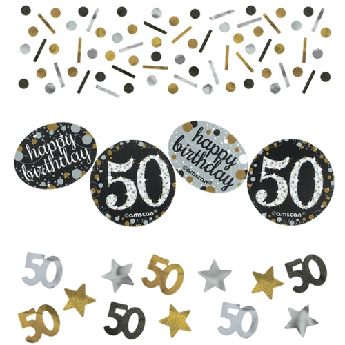 Konfetti-Sparkling-Celebration-50-Tischdekoration-zum-50.-Geburtstag-Fest-Feier