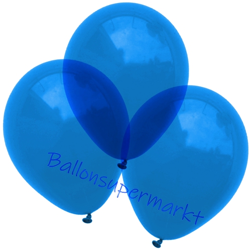Kristall-Luftballons-Blau-30-cm-Ballons-aus-Natur-Latex-zur-Dekoration-Transparent