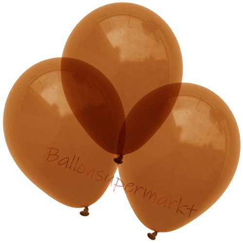 Kristall-Luftballons-Braun-30-cm-Ballons-aus-Natur-Latex-zur-Dekoration-Transparent