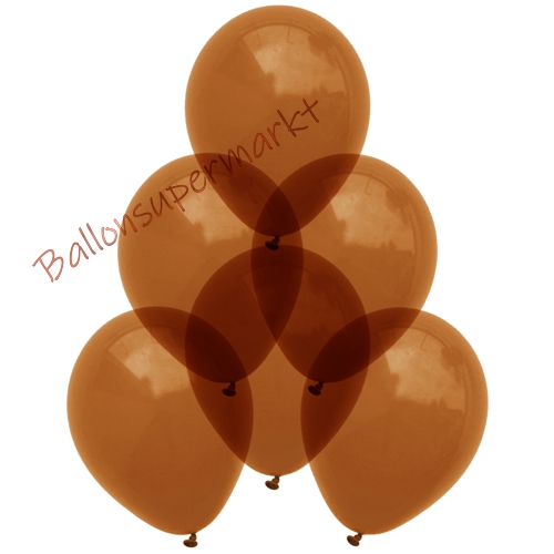 Kristall-Luftballons-Braun-30-cm-Ballons-aus-Natur-Latex-zur-Dekoration