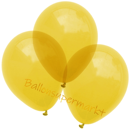Kristall-Luftballons-Gelb-30-cm-Ballons-aus-Natur-Latex-zur-Dekoration-Transparent