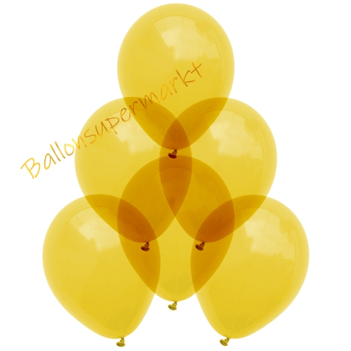 Kristall-Luftballons-Gelb-30-cm-Ballons-aus-Natur-Latex-zur-Dekoration