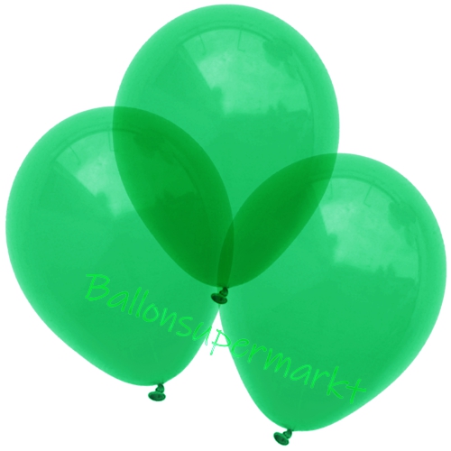 Kristall-Luftballons-Grün-30-cm-Ballons-aus-Natur-Latex-zur-Dekoration-Transparent