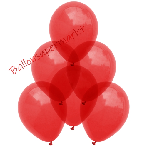 Kristall-Luftballons-Hellrot-30-cm-Ballons-aus-Natur-Latex-zur-Dekoration