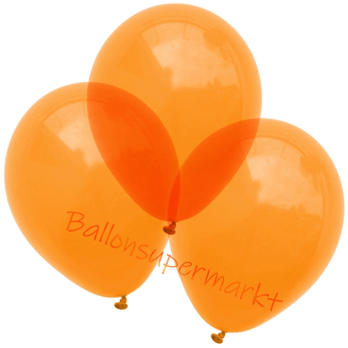 Kristall-Luftballons-Orange-30-cm-Ballons-aus-Natur-Latex-zur-Dekoration-Transparent