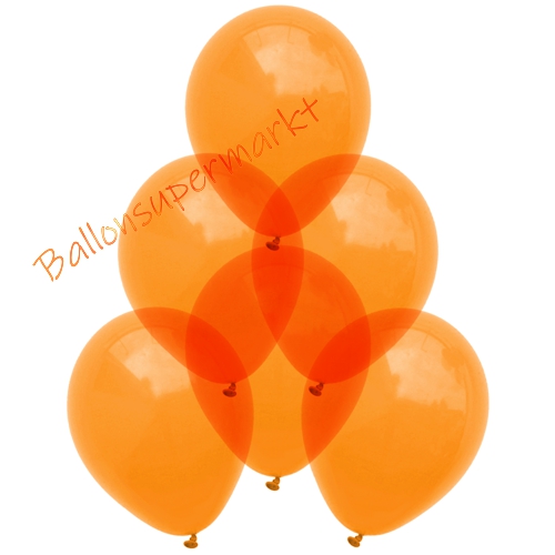 Kristall-Luftballons-Orange-30-cm-Ballons-aus-Natur-Latex-zur-Dekoration