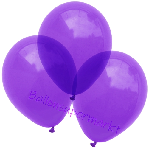 Kristall-Luftballons-Violett-30-cm-Ballons-aus-Natur-Latex-zur-Dekoration-Transparent