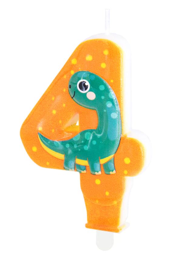 Kuchenkerze-Partydekoration-zum-Kindergeburtstag-Dinosaurier