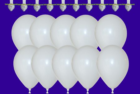 LED's und wei&szlig;e Luftballons
