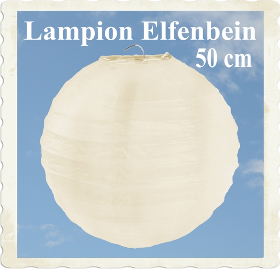 XL Lampion, 50 cm, Elfenbein