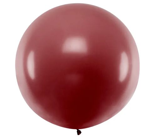 Riesenballon-grosser-Ballon-aus-Latex-100-cm-Metallic-Dunkelrot