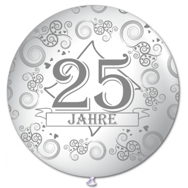 Latexballon-Riesenluftballon-25-Jahre-Luftballon-Silberhochzeit-Dekoration-Jubilaeum