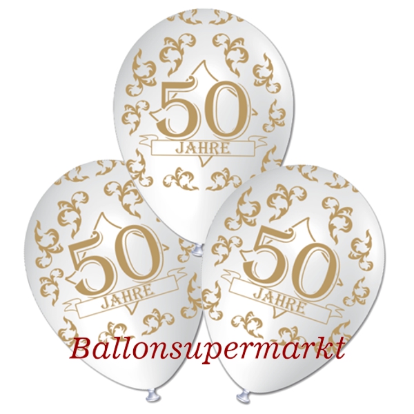 Latexballons-50-Jahre-Luftballon-Goldhochzeit-Dekoration