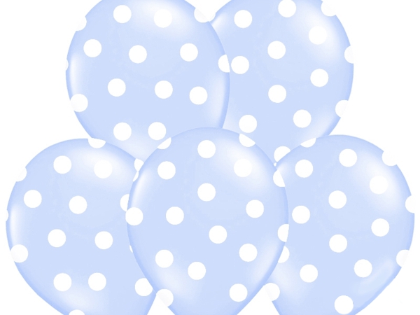 Latexballons-Baby-Blue-Dots-zur-Geburt-Babyparty-Babyshower-Boy-Junge
