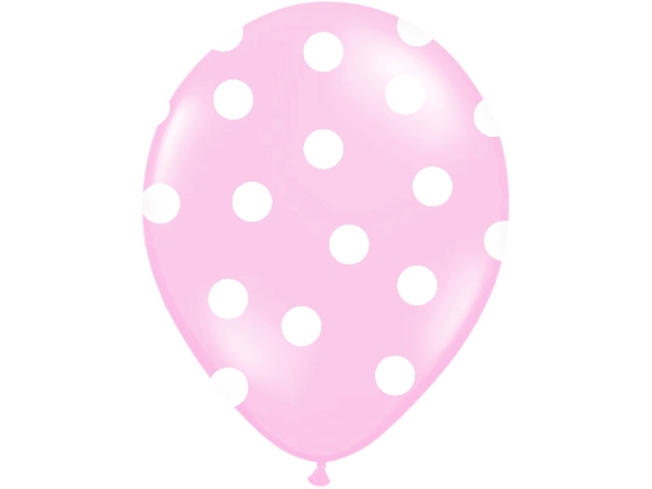 Latexballons-Baby-Pink-Dots-zur-Geburt-Babyparty-Babyshower-Girl-Maedchen-2