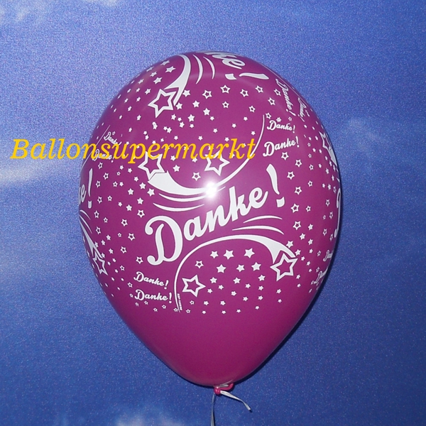 Latexballons-Danke-Luftballons-Pink-Dekoration-Partydekoration