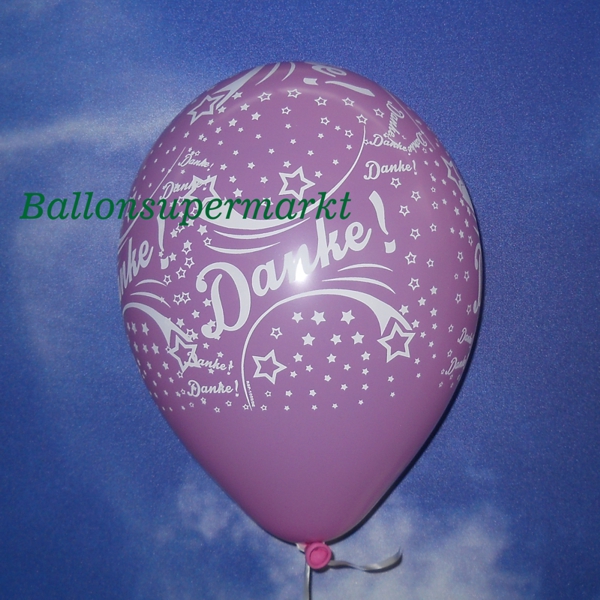 Latexballons-Danke-Luftballons-Rosa-Dekoration-Partydekoration