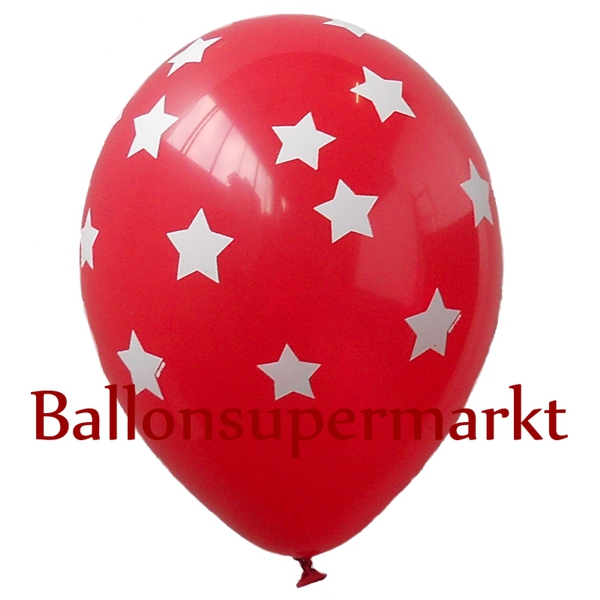 Latexballons-Sterne-Rot-Dekoration-zu-Silvester-Neujahr-Partydekoration-Geburtstag