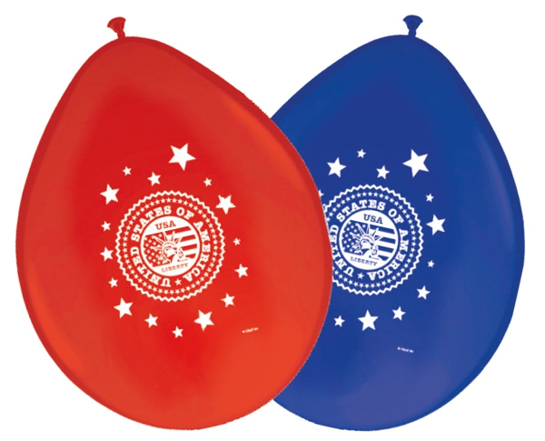 Latexballons-USA-Vereinigte-Staaten-Freiheitsstatue-Liberty-New-York-Amerika-Luftballon-Mottoparty-Partydekoration-Dekoration-Party-Motto
