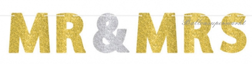 Letterbanner-Mr-and-Mrs-glitzerndes-Hochzeitsbanner-Dekoration-zur-Hochzeit-gold-silber