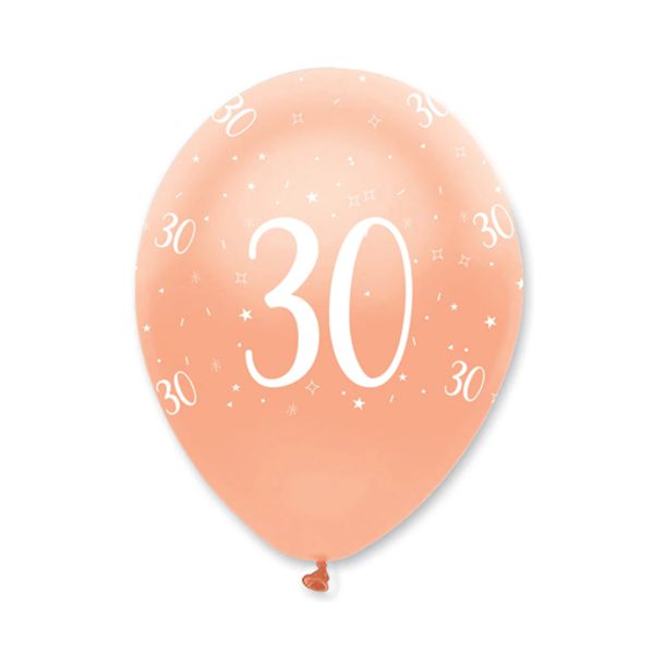 Luftballons-Rosegold-30-Latexballons-zum-18.-Geburtstag-Dekoration-Partydeko-6-Stueck-30-cm
