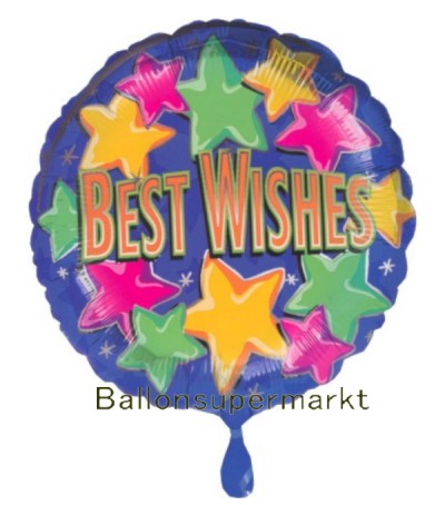 Luftballon Best Wishes, Beste Wünsche mit Luftballons