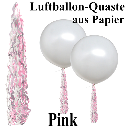 Luftballon-Quaste-aus-Papier-Pink