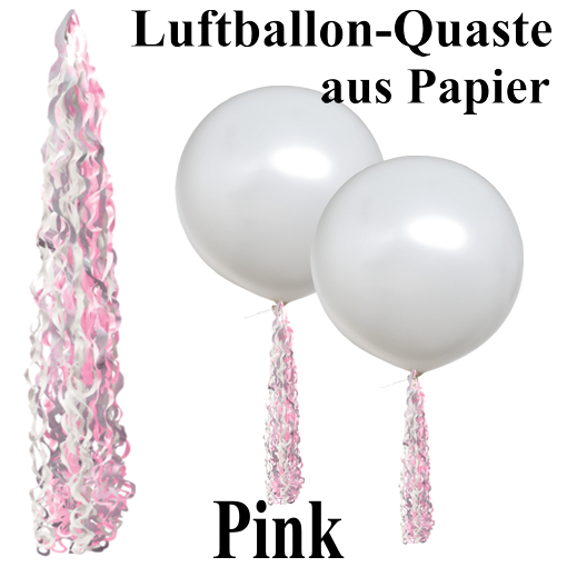 Luftballon-Quaste-aus-Papier-Pink