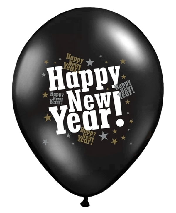 Luftballon-Silvester-Happy-New-Year-schwarz