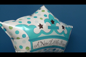 Luftballon-aus-Folie-mit-Helium-Krone-Geburt-Taufe-Prinz-Junge