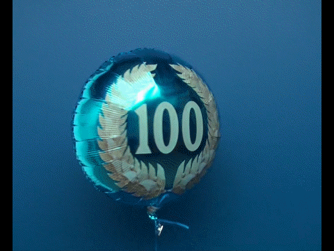 Luftballon-aus-Folie-zum-100.-Jubilaeum-Zahl-100-im-Lorbeerkranz