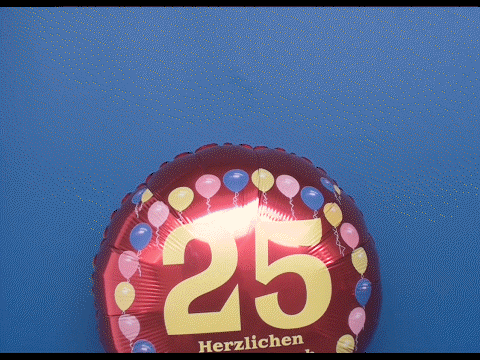 Geburtstagsluftballon mit Helium zum 25. Geburtstag
