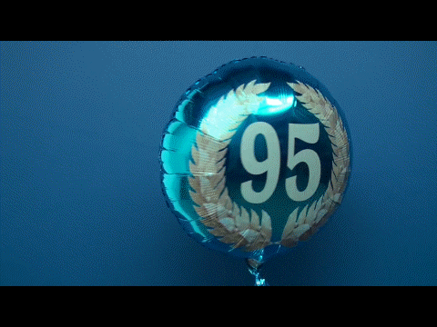 Luftballon-aus-Folie-zum-95.-Jubilaeum-Zahl-95-im-Lorbeerkranz