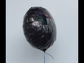 Luftballon zu Silvester, Partydekoration, Ballon mit Helium-Ballongas, Happy New Year, Feuerwerk