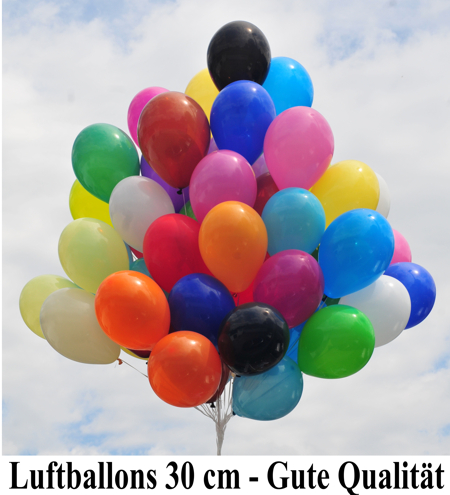 Luftballons 30 cm - Gute Qualität, Latexballons aus Natur-Kautschuk